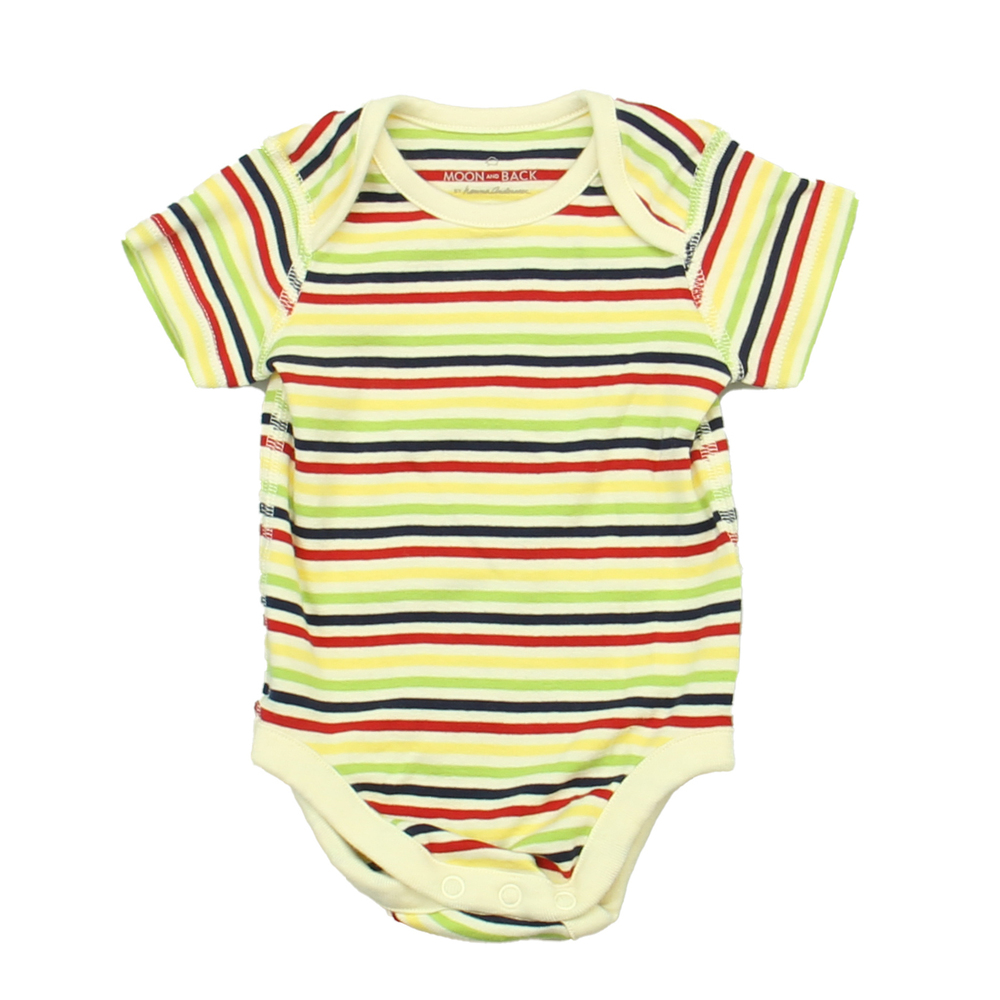 Moon And Back Unisex Yellow Stripe Onesie size: 0-3 Months